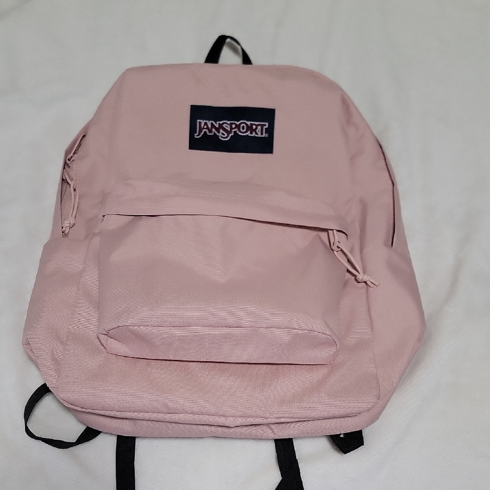 Like New Jansport Light Pink Classic Backpack W/ Front, Inside And Side Pocket